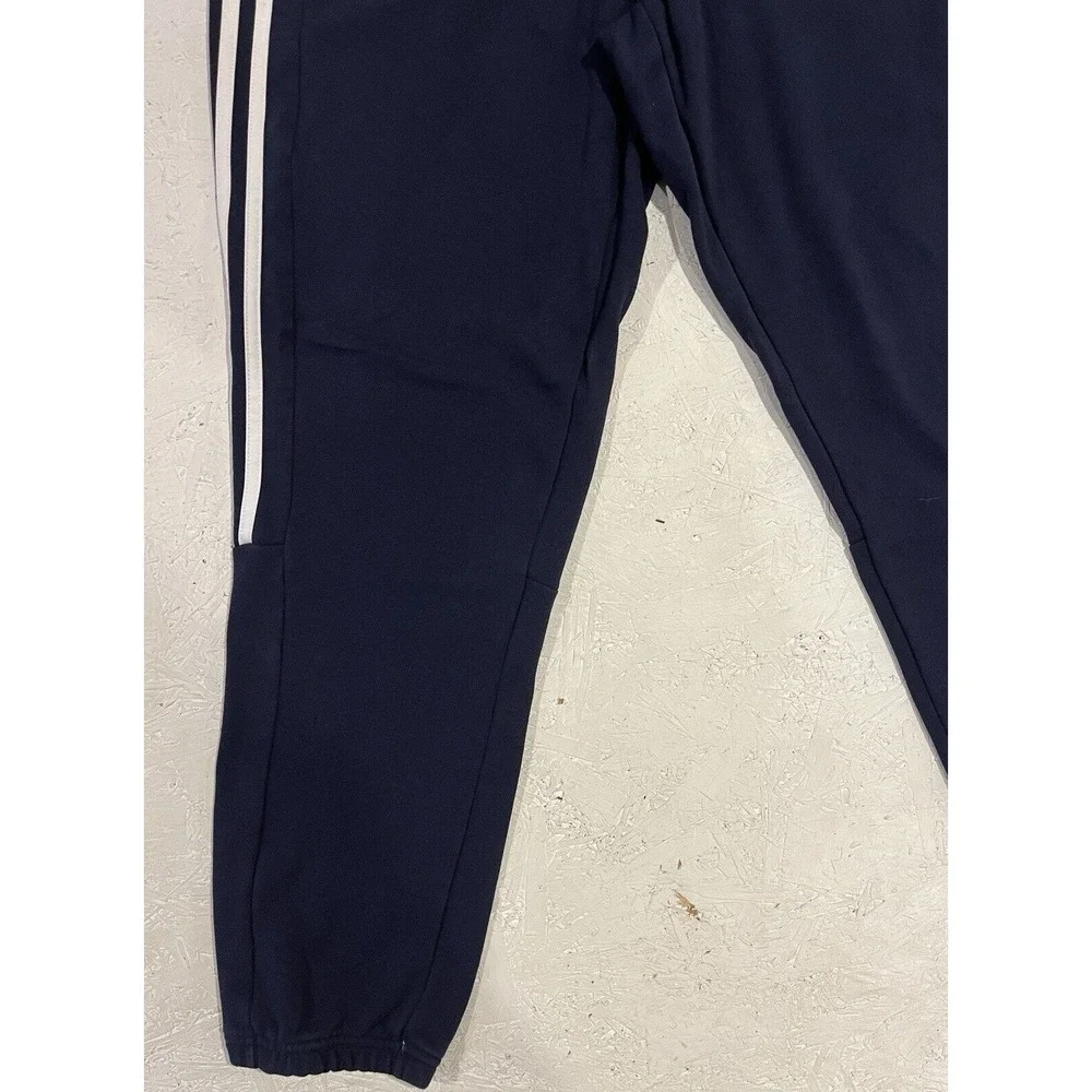 adidas Mens XL Spellout Logo Jogger Athletic‎ Pants GE0792 LegInk Navy 3-Stripe